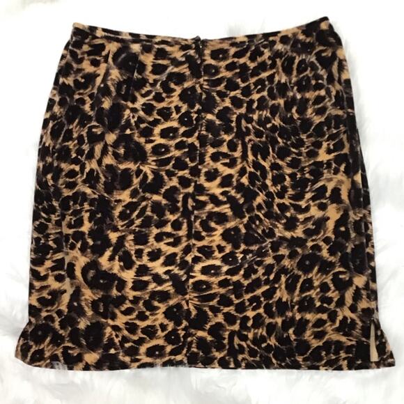 Emanuel Ungaro Crushed Velvet Cheetah Animal Print Mini Skirt Fitted sz 2 4 - Picture 6 of 9